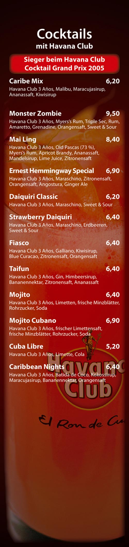 Cocktails mit Havana Club - Cocktailbar Die Kiste in Cuxhaven
