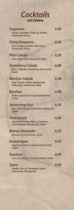 Cocktails mit Sahne - Cocktailbar Die Kiste in Cuxhaven