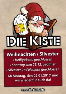Die Kiste Cuxhaven Weihnachten Silvester2015