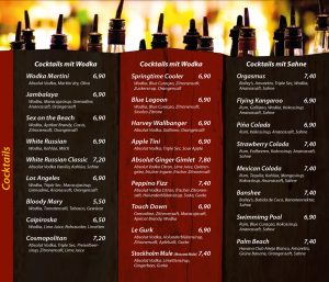 Cocktails mit Wodka - Cocktails mit Sahne - Die Kiste Cuxhaven