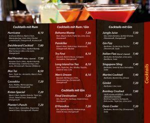 Cocktails mit Rum - Cocktails mit Gin - Die Kiste Cuxhaven