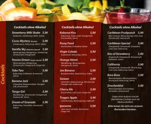 Cocktails ohne Alkohol - alkoholfreie Cocktails - Die Kiste Cuxhaven