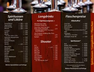 Spirituosen, Longdrinks, Flaschenpreise - Die Kiste in Cuxhaven