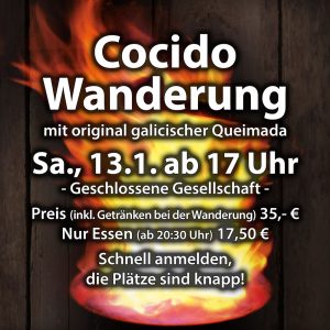 Cocido Wanderung am Samstag, 13. Januar 2024