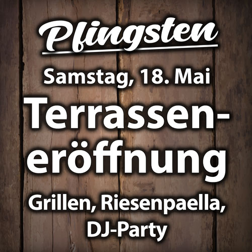 Terrasseneröffnung an Pfingsten mit Grillen, Riesenpaella und Sangria und DJ-Party am Samstag, 18. Mai ab 12 Uhr in der DIE KISTE - Cocktails und Tapas Cuxhaven