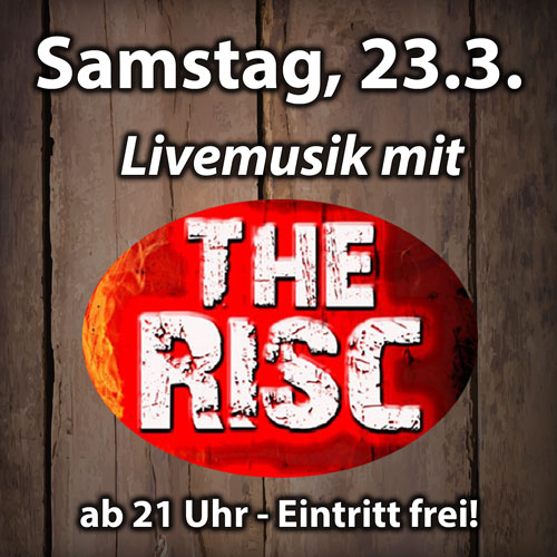 Livemusik mit THE RISC am Samstag, 23.3.2024 ab 21 Uhr in der DIE KISTE - Cocktails und Tapas Cuxhaven