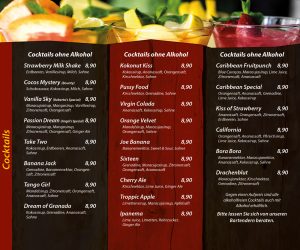 Cocktails ohne Alkohol - alkoholfreie Cocktails - Die Kiste Cuxhaven