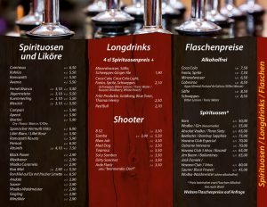 Spirituosen, Longdrinks, Flaschenpreise - Die Kiste in Cuxhaven