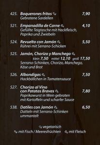 Tapas - mit Fleisch - DIE KISTE Cuxhaven