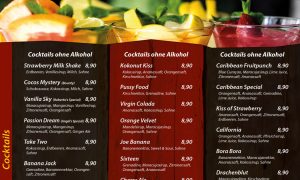 Cocktails ohne Alkohol - alkoholfreie Cocktails - Die Kiste Cuxhaven