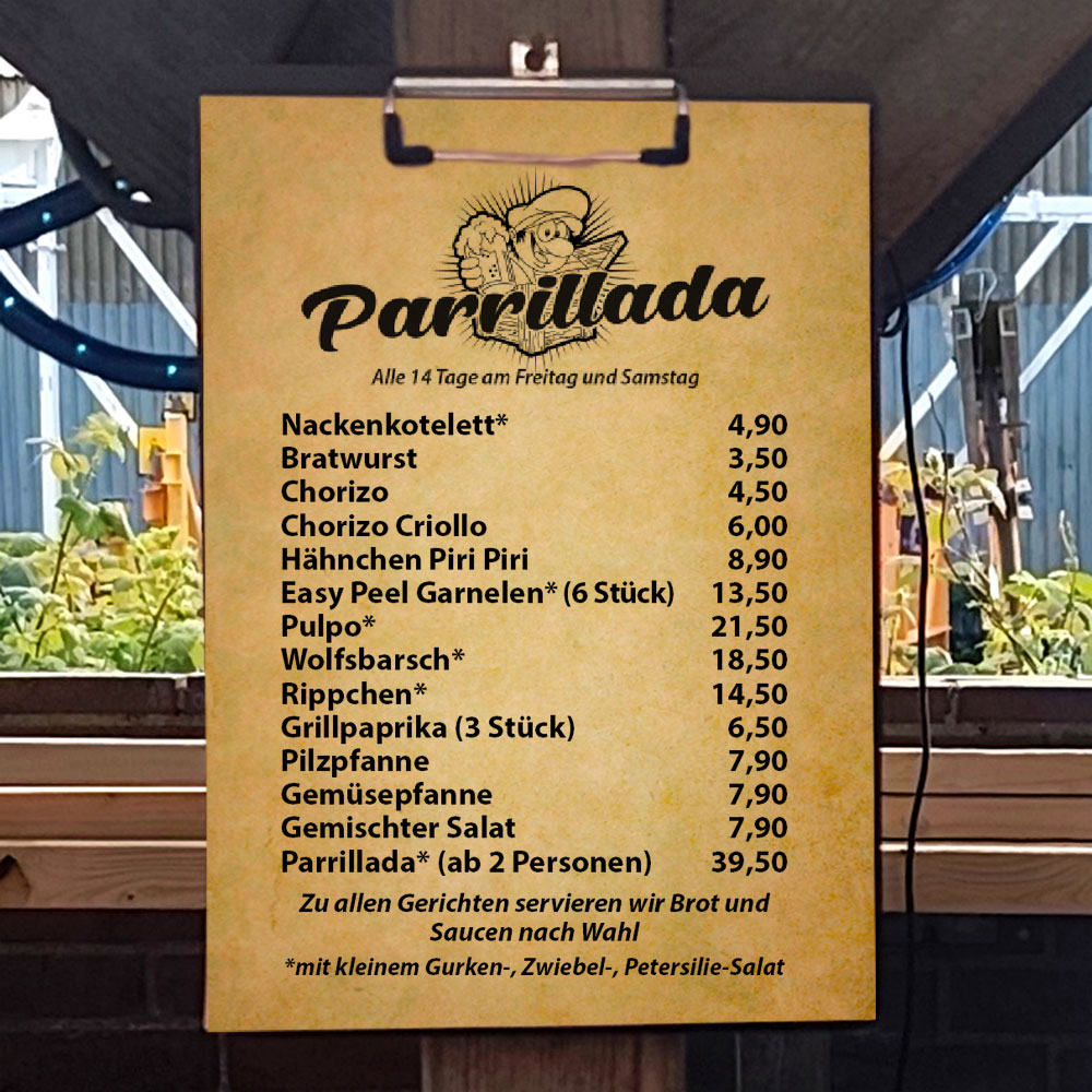 Grillwochenende / Parrillada am 7.+8. August 2026 in der DIE KISTE - Cocktails und Tapas - Cuxhaven